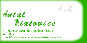 antal miatovics business card